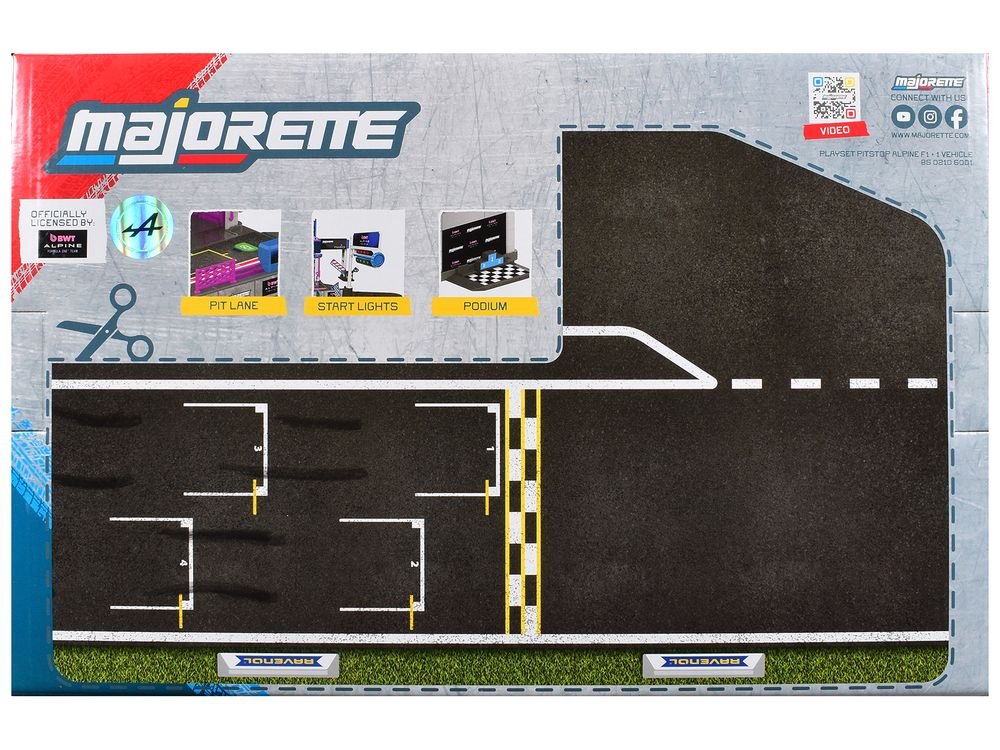 "BWT Alpine Formula One Team" (2025) Pit Stop Playset with Alpine A525 R19 1/64 Diecast Model Car by Majorette view 4