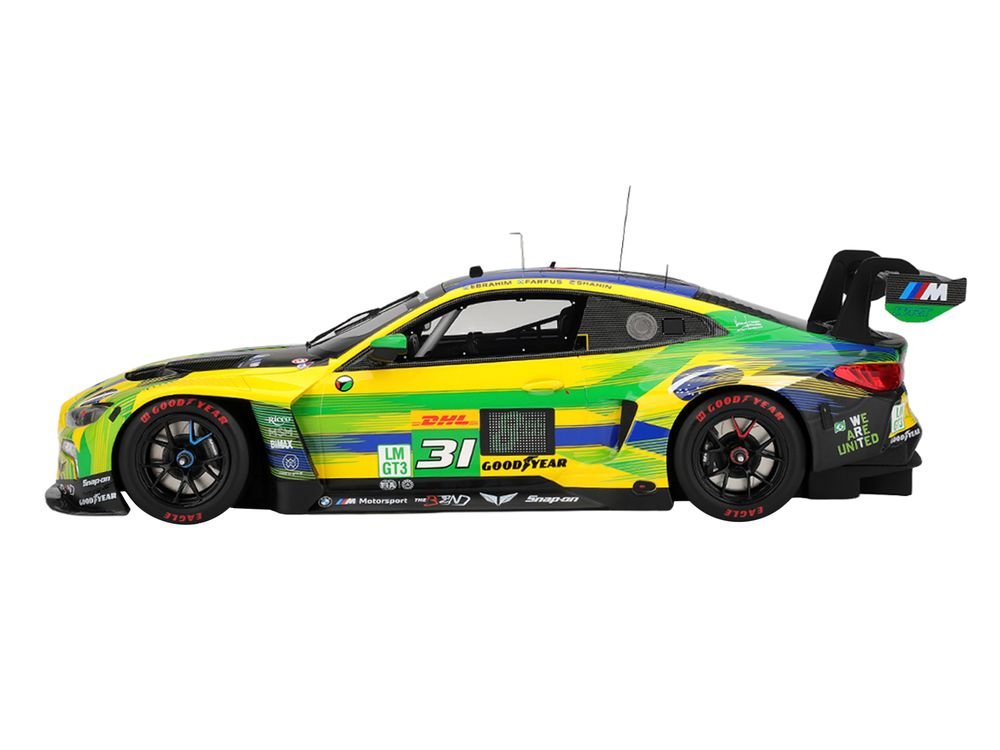 BMW M4 GT3 EVO #31 Pedro Ebrahim - Augusto Farfus - Yasser Shahin "The Bend Team WRT" WEC "6 Hours of Sao Paulo" (2025) 1/18 Model Car by Top Speed view 3
