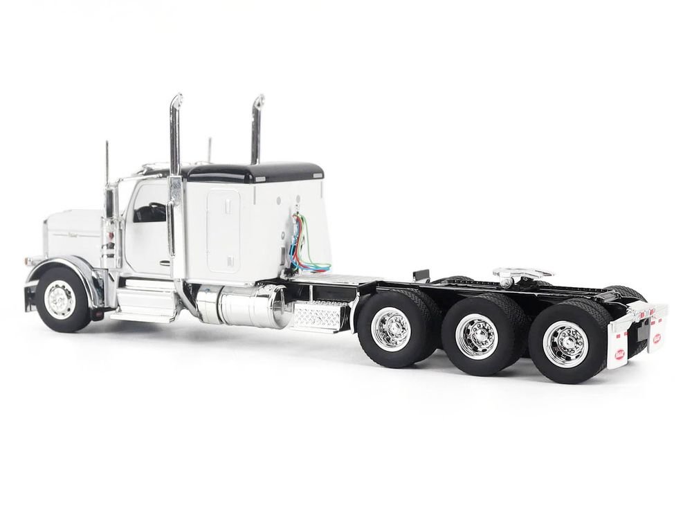 Peterbilt 589 Legendary Package Truck Tractor with 58" Sleeper White with Black Top "Transport Series" 1/50 Diecast Model by Diecast Masters view 4