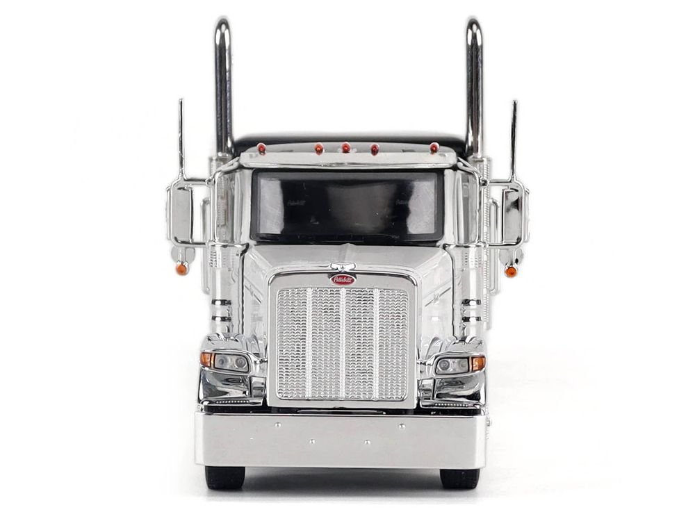 Peterbilt 589 Legendary Package Truck Tractor with 58" Sleeper White with Black Top "Transport Series" 1/50 Diecast Model by Diecast Masters view 5