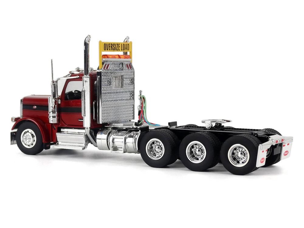 Peterbilt 589 Truck Tractor with Day Cab Legendary Red "Transport Series" 1/50 Diecast Model by Diecast Masters view 3