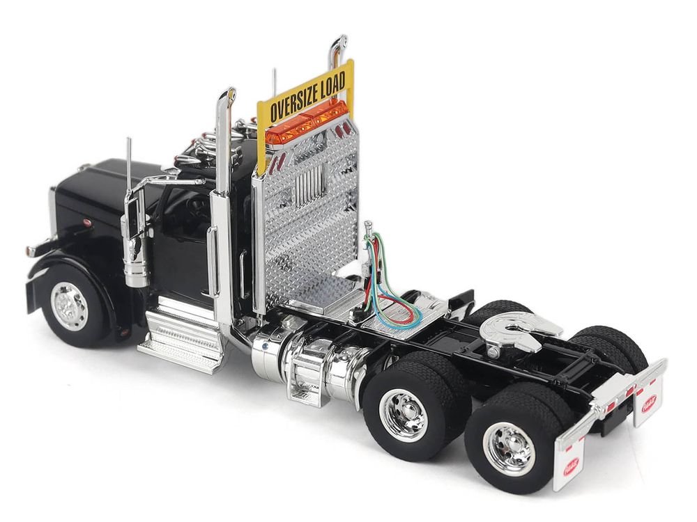 Peterbilt 589 Truck Tractor with Day Cab Black "Transport Series" 1/50 Diecast Model by Diecast Masters view 3
