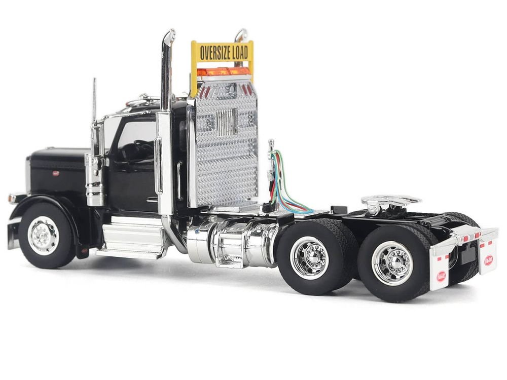 Peterbilt 589 Truck Tractor with Day Cab Black "Transport Series" 1/50 Diecast Model by Diecast Masters view 4