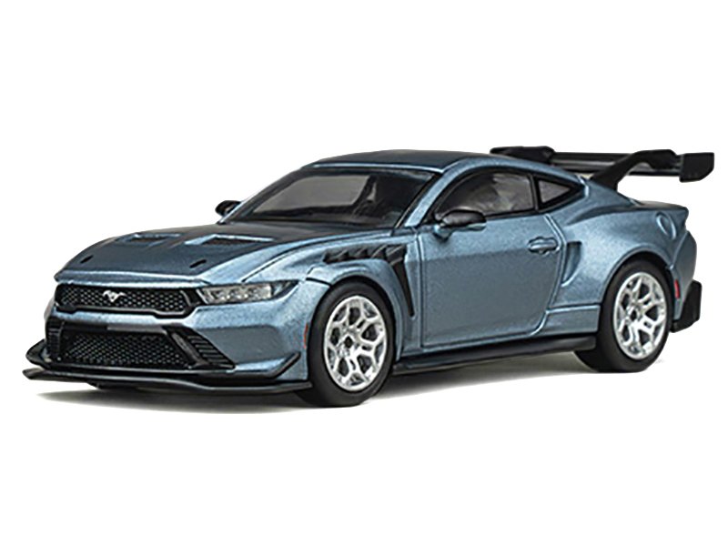Ford Mustang GTD Light Blue Metallic 1/64 Diecast Model Car by CM Models view 2
