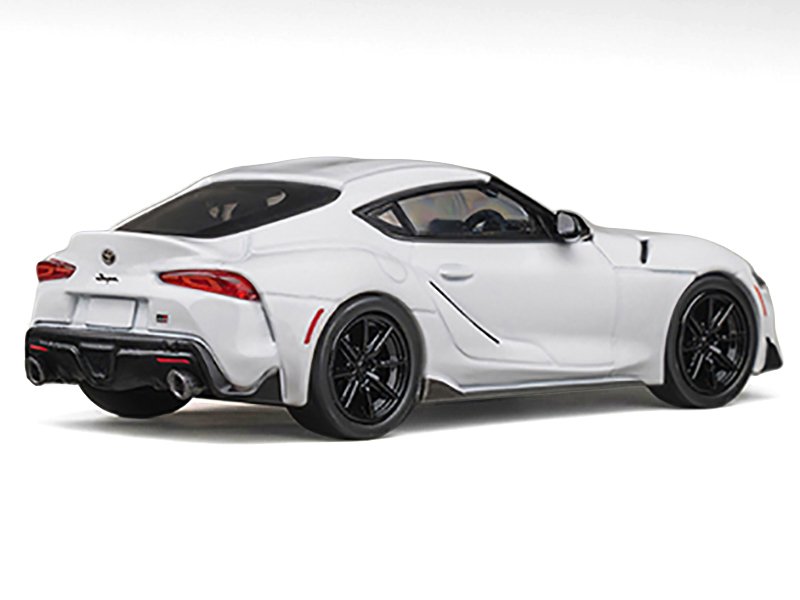 Toyota GR Supra RHD (Right Hand Drive) White Metallic 1/64 Diecast Model Car by CM Models view 3