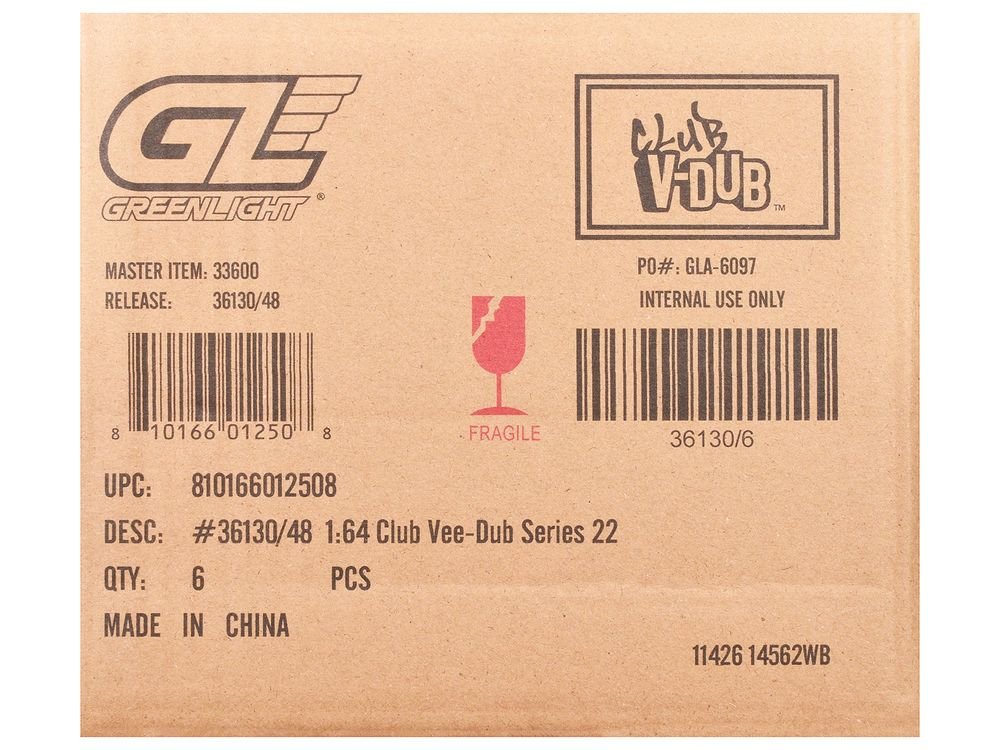 "Club Vee-Dub" Series 22 Set of 6 pieces 1/64 Diecast Model Cars by Greenlight view 3