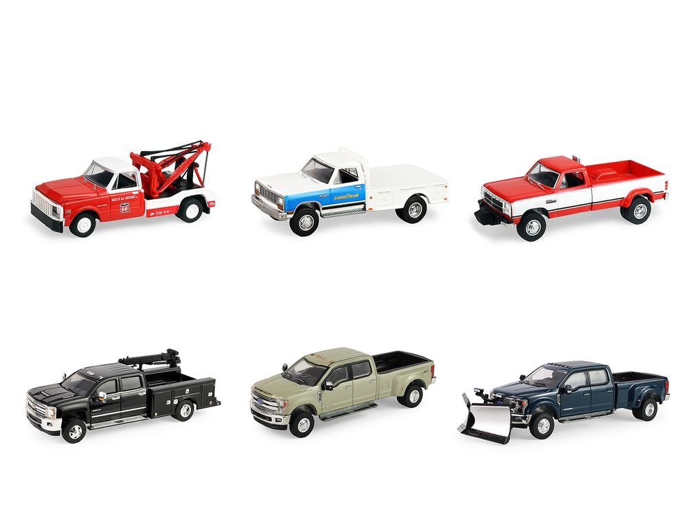 "Dually Drivers" Series 17 Set of 6 pieces 1/64 Diecast Model Cars by Greenlight view 2