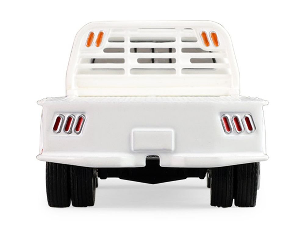 1981 Dodge Ram W350 Power Ram Dually Flatbed Truck "Goodyear" White with Blue Sides "Dually Drivers" Series 17 1/64 Diecast Model Car by Greenlight view 5
