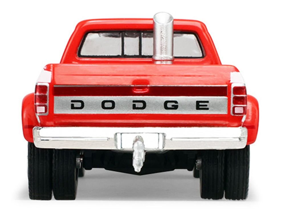 1993 Dodge Ram D350 Dually Red and White with Exhaust with Bumper Weights "Dually Drivers" Series 17 1/64 Diecast Model Car by Greenlight view 5