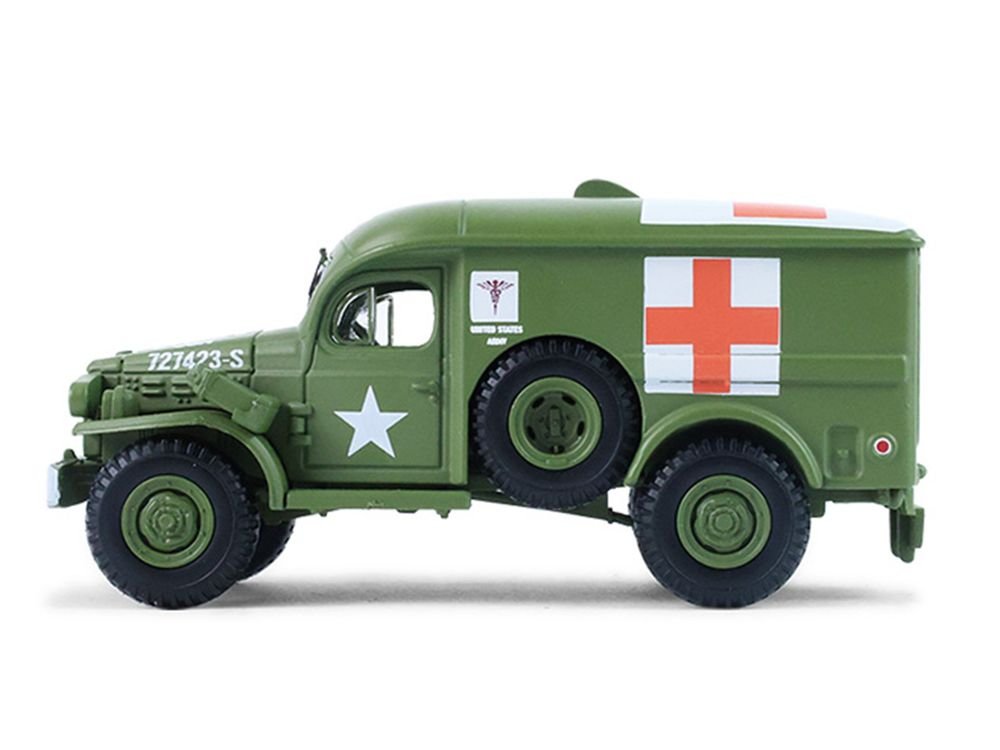 1944 Dodge WC-54 4X4 Ambulance "U.S. Army - WWII" Green with Graphics "Battalion 64" Series 6 1/64 Diecast Model Car by Greenlight view 2