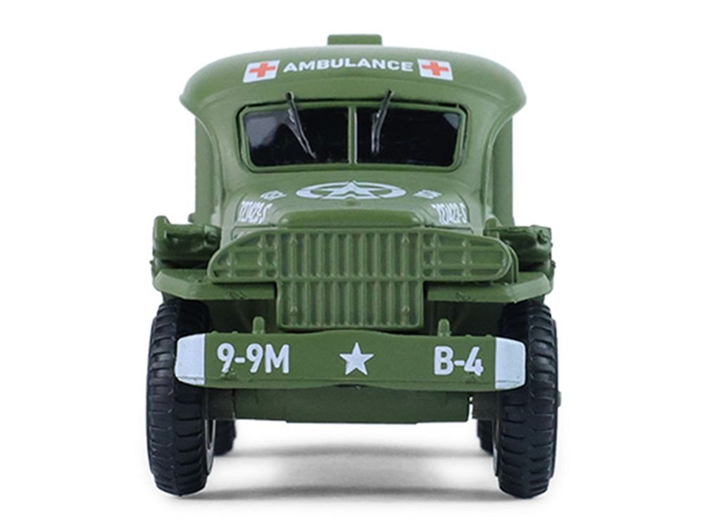 1944 Dodge WC-54 4X4 Ambulance "U.S. Army - WWII" Green with Graphics "Battalion 64" Series 6 1/64 Diecast Model Car by Greenlight view 4