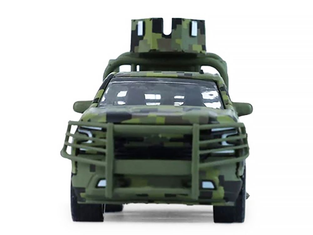 2021 Chevrolet Silverado LT Trail Boss Z71 Truck "Mexican Military" Green Digital Camouflage "Battalion 64" Series 6 1/64 Diecast Model Car by Greenlight view 4