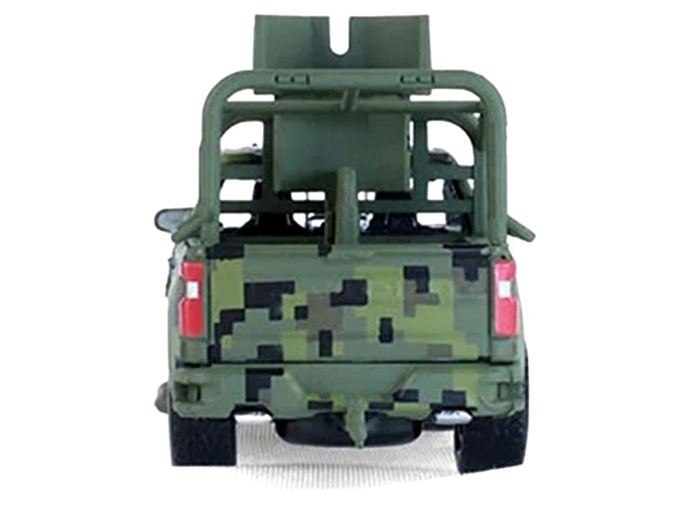 2021 Chevrolet Silverado LT Trail Boss Z71 Truck "Mexican Military" Green Digital Camouflage "Battalion 64" Series 6 1/64 Diecast Model Car by Greenlight view 5
