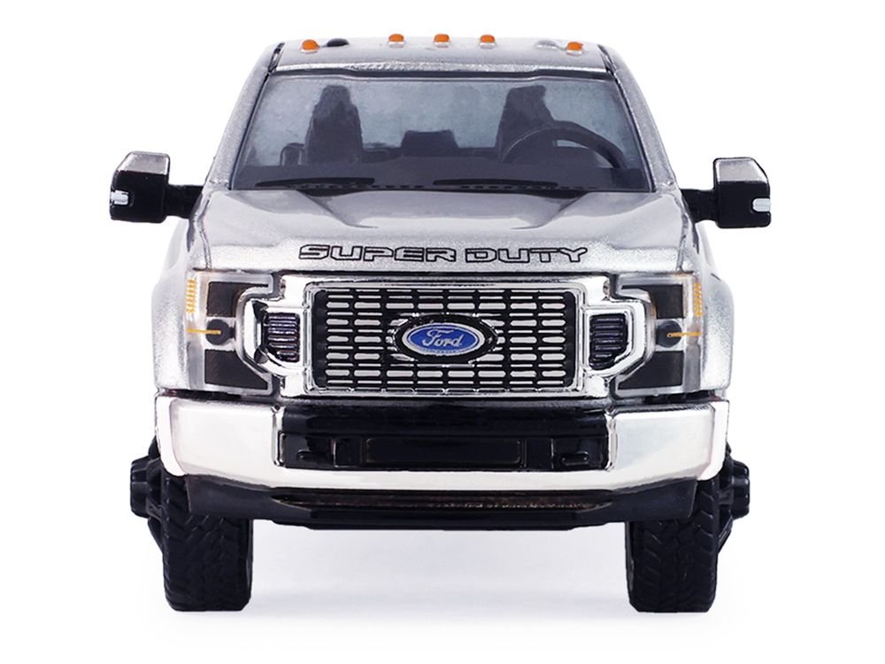 2022 Ford F-450 Super Duty Pickup Truck Iconic Silver Metallic "Auto Mall" Series 8 1/64 Diecast Model Car by Greenlight view 4
