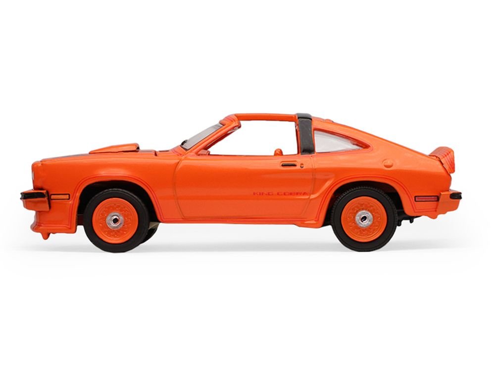 1978 Ford Mustang King Cobra II Tangerine with Black Graphics and Tangerine Interior "The Mustang Stampede" Series 2 1/64 Diecast Model Car by Greenlight view 2