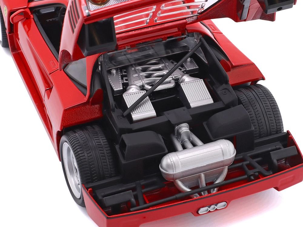 1987 Ferrari F40 Red "Race + Play" Series 1/18 Diecast Model Car by Bburago view 4