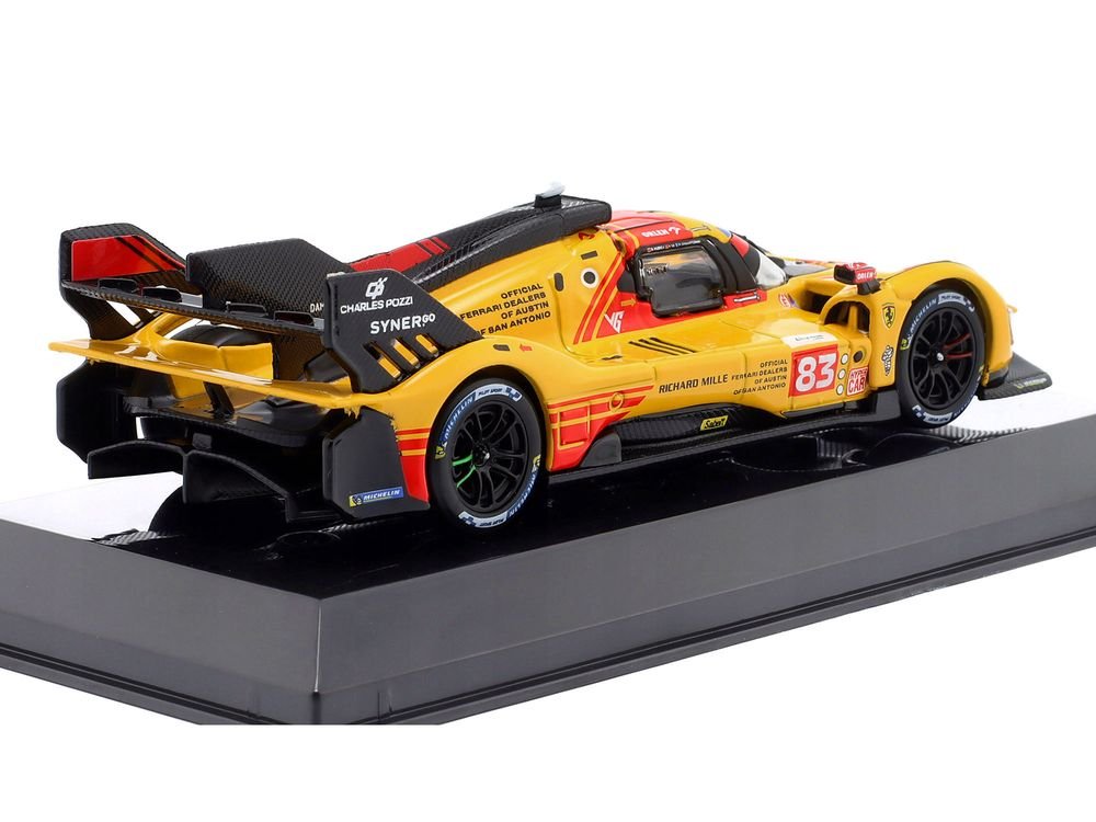 Ferrari 499P #83 Robert Kubica - Robert Shwartzman - Yifei Ye "24 Hours of Le Mans" (2024) "Racing" Series 1/43 Diecast Model Car by Bburago view 3