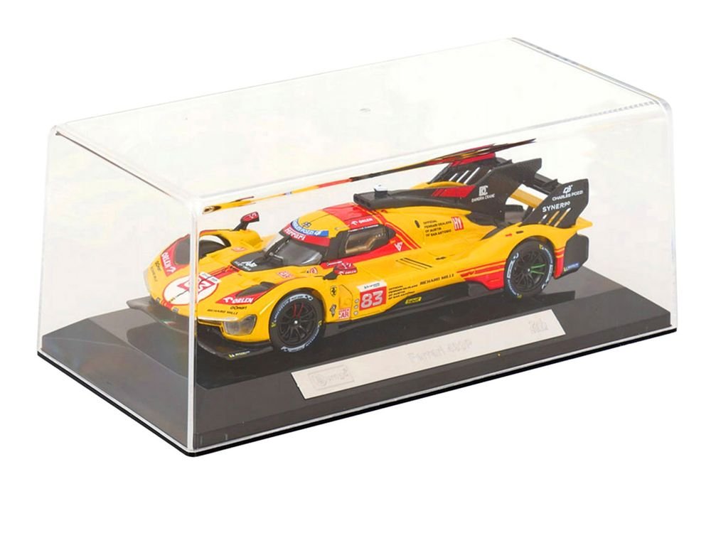 Ferrari 499P #83 Robert Kubica - Robert Shwartzman - Yifei Ye "24 Hours of Le Mans" (2024) "Racing" Series 1/43 Diecast Model Car by Bburago view 4