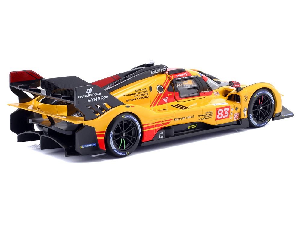 Ferrari 499P #83 Robert Kubica - Robert Shwartzman - Yifei Ye "24 Hours of Le Mans" (2024) "Racing" Series  1/24 Diecast Model Car by Bburago view 4