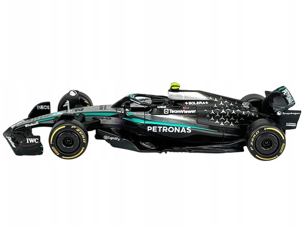 Mercedes-AMG F1 W16 E Performance #12 Kimi Antonelli "Petronas" Formula One F1 World Championship (2025) "Race" Series 1/43 Diecast Model Car by Bburago view 3