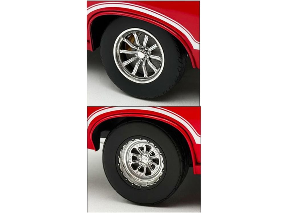 Drag Wheel and Tire Set of 4 pieces from "1970 Oldsmobile 442 W30 W-Machine" for 1/18 Scale Model by Acme view 2
