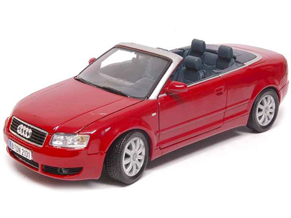 Audi A4 Red Convertible 1/18 Diecast Model Car by Motormax view 2