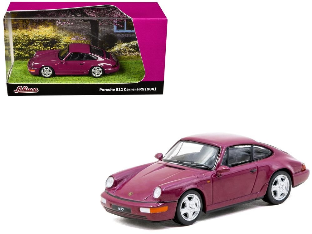 Porsche 911 Carrera RS (964) Ruby Star "Collab64" Series 1/64 Diecast Model Car by Schuco & Tarmac Works