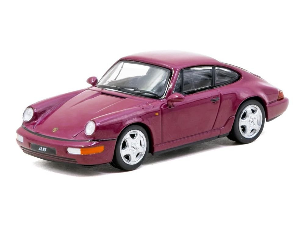Porsche 911 Carrera RS (964) Ruby Star "Collab64" Series 1/64 Diecast Model Car by Schuco & Tarmac Works view 2