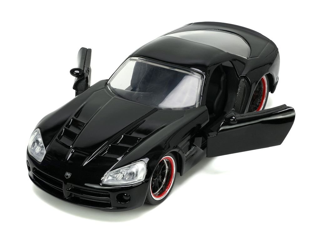 Letty's Dodge Viper SRT 10 Black "Furious 7" (2015) Movie "Fast & Furious" Series 1/32 Diecast Model Car by Jada view 2