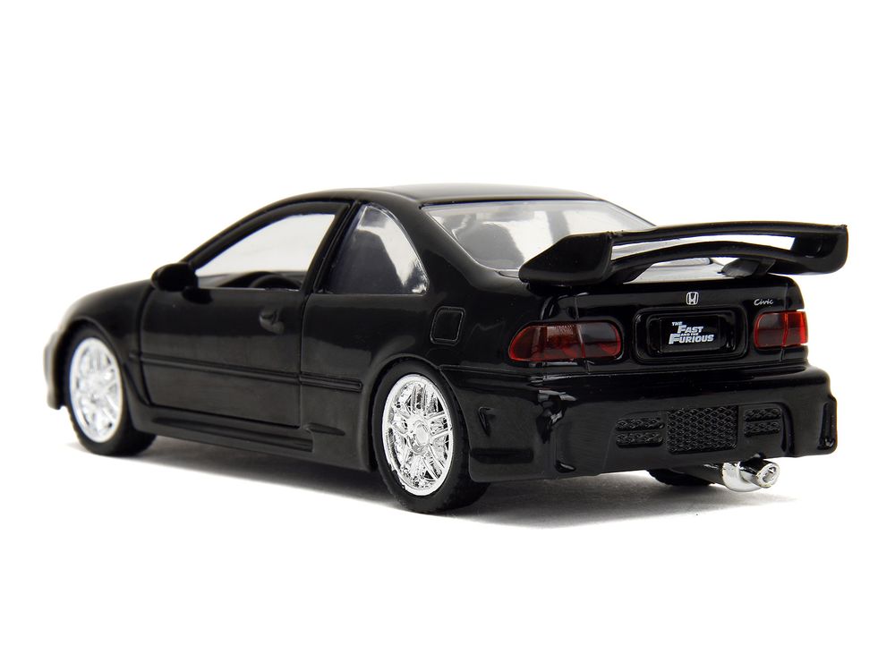 Heist Honda Civic EJ1 Black "The Fast and the Furious" (2001) Movie "Fast & Furious" Series 1/32 Diecast Model Car by Jada view 5