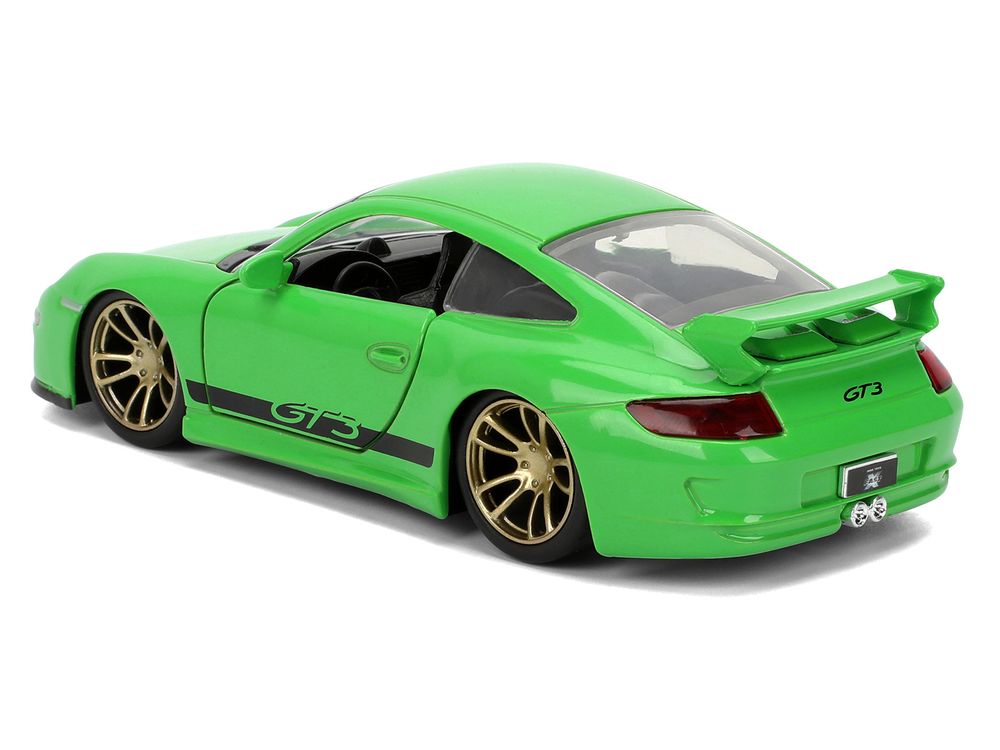 Porsche 911 GT3 (997) Green with Black Accents "Fast X" (2023) Movie "Fast & Furious" Series 1/32 Diecast Model Car by Jada view 5