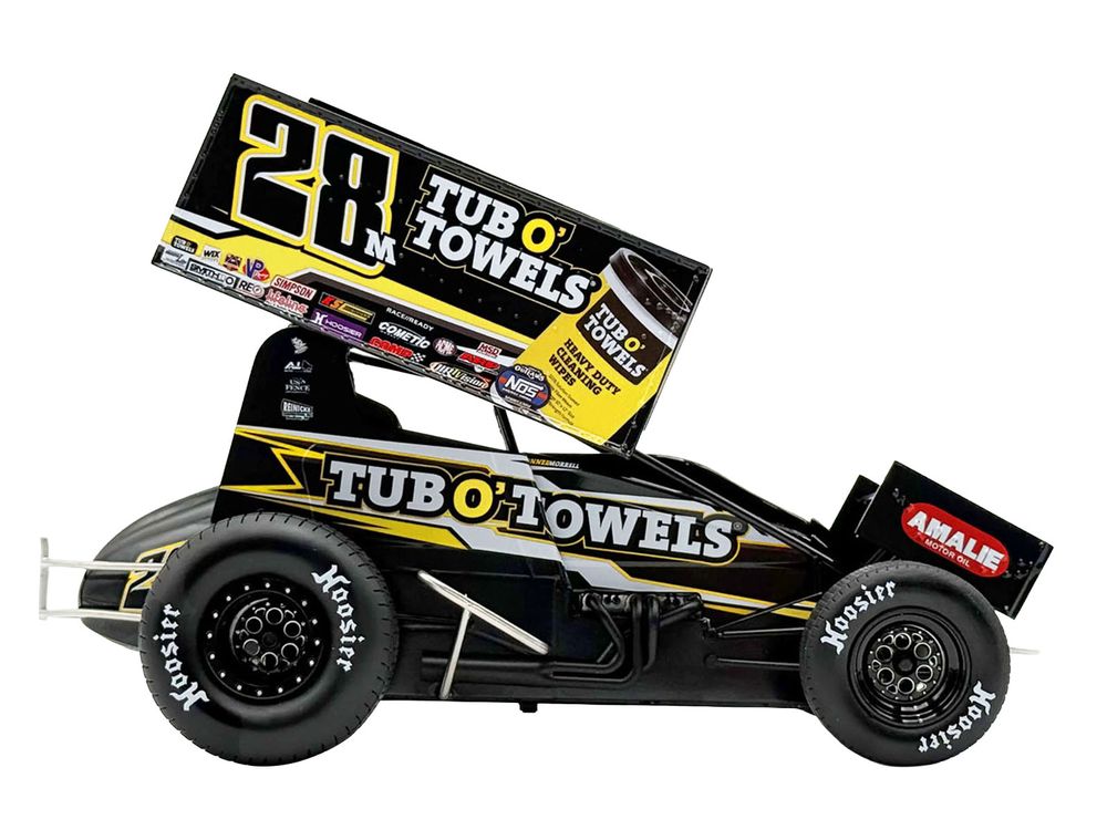 Winged Sprint Car #28M Conner Morrell "Tub O' Towels" (2026) 1/18 Diecast Model Car by ACME view 4