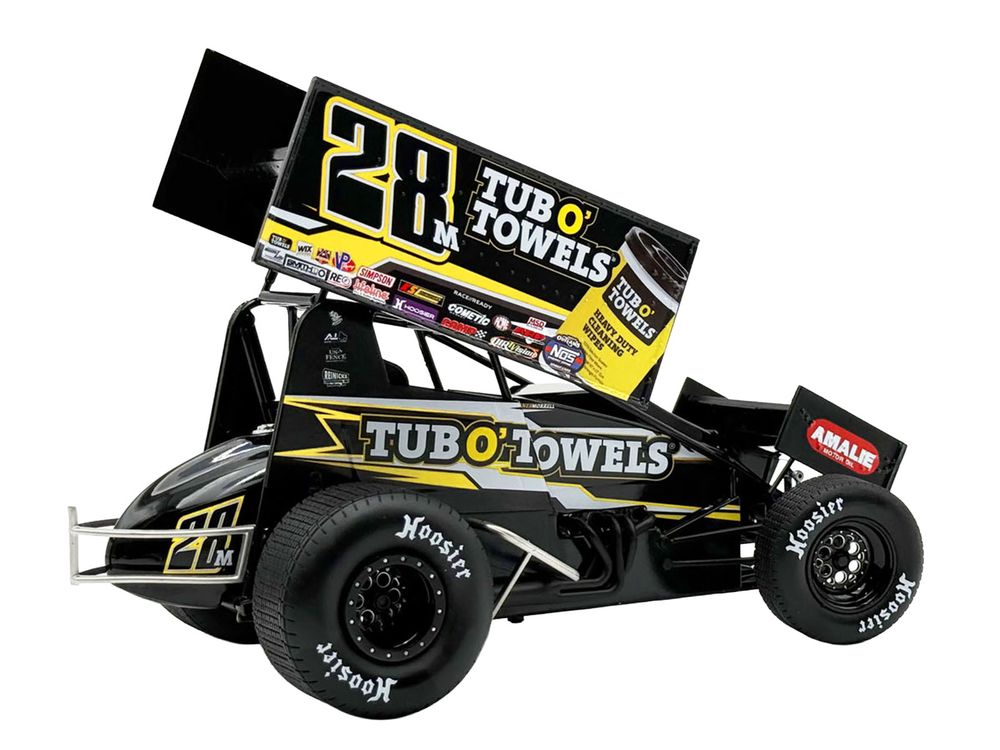 Winged Sprint Car #28M Conner Morrell "Tub O' Towels" (2026) 1/18 Diecast Model Car by ACME view 5