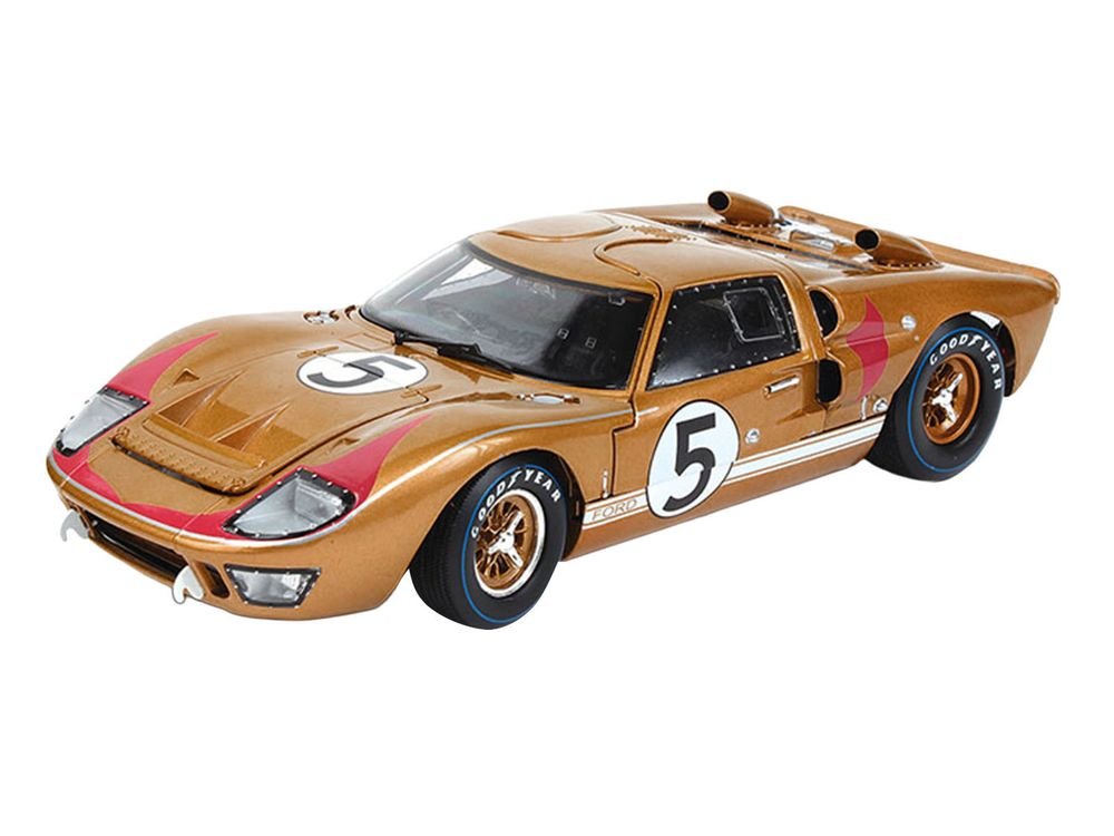 Ford GT40 MKII #5 Ronnie Bucknum - Dick Hutcherson "Holman & Moody" 3rd Place "24 Hours of Le Mans" (1966) "60th Anniversary of Historic 1-2-3 Finish" Series 1/18 Diecast Model Car by ACME view 2