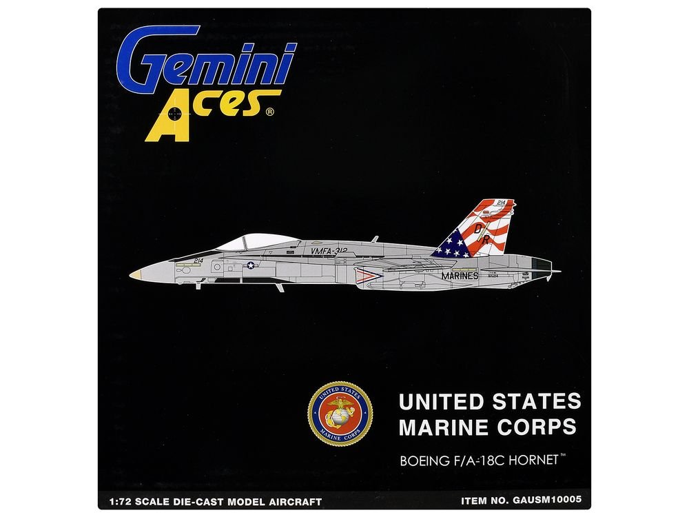 Boeing F/A-18C Hornet Fighter Aircraft "VMFA-312 Checkerboards" (165214) United States Marine Corps "Gemini Aces" Series 1/72 Diecast Model Airplane by GeminiJets view 3