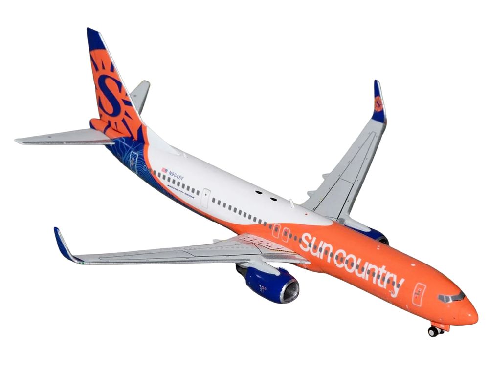 Boeing 737-900ER Commercial Aircraft "Sun Country Airlines" (N904SY) Orange and White with Blue and Orange Tail 1/400 Diecast Model Airplane by GeminiJets view 2