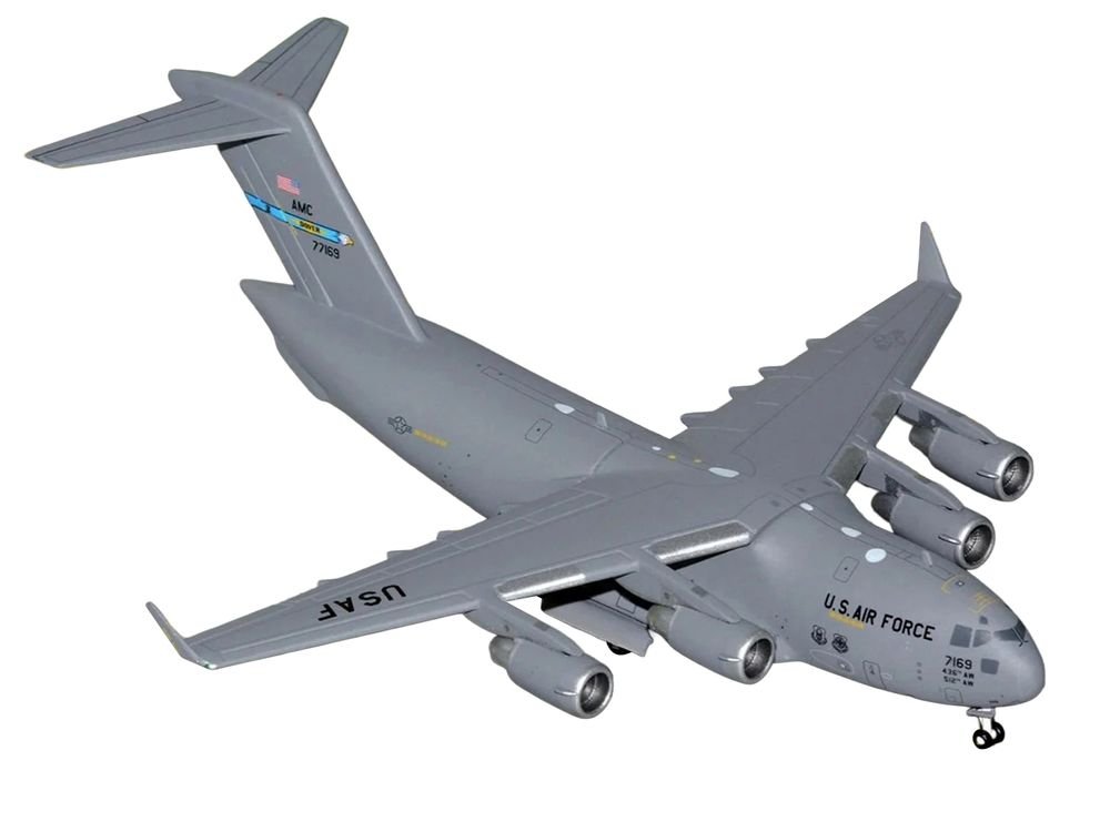 Boeing C-17 Globemaster III Transport Aircraft "Dover AFB" (77169) United States Air Force "Gemini Macs" Series 1/400 Diecast Model Airplane by GeminiJets view 2
