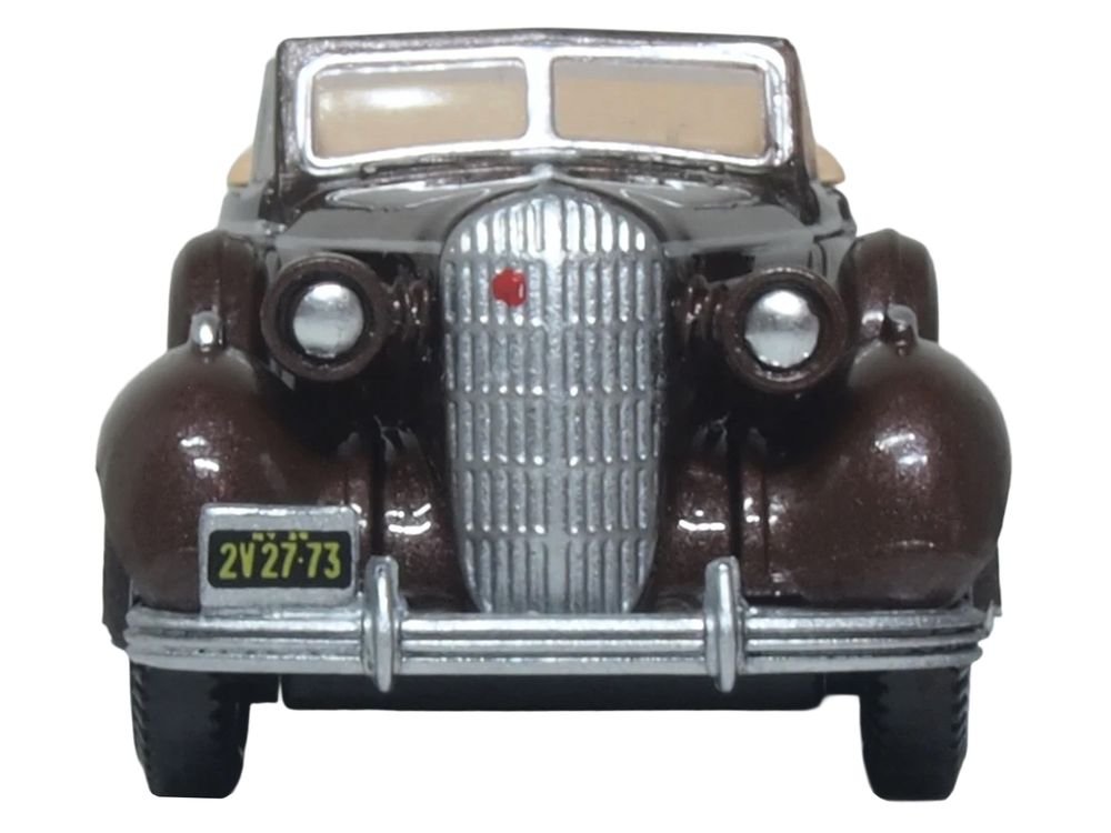 1936 Buick Special Convertible Bengal Brown Metallic 1/87 (HO) Scale Diecast Model Car by Oxford Diecast view 4