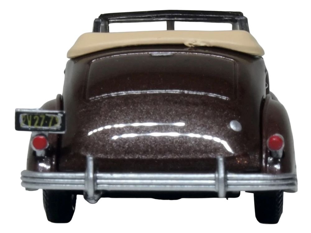 1936 Buick Special Convertible Bengal Brown Metallic 1/87 (HO) Scale Diecast Model Car by Oxford Diecast view 5