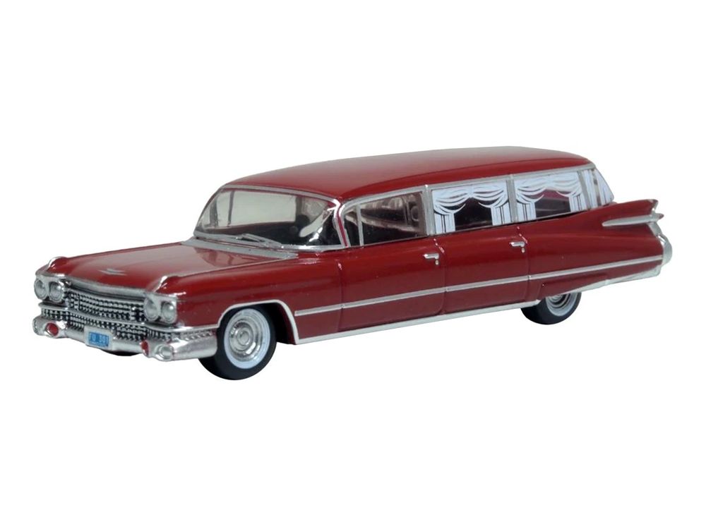 1959 Cadillac Miller-Meteor Futura Limousine Seminole Red 1/100 Scale Diecast Model Car by Oxford Diecast view 2