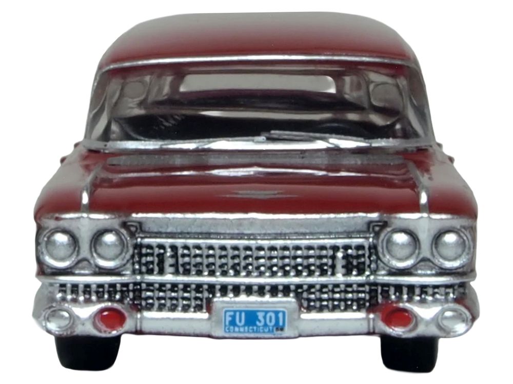 1959 Cadillac Miller-Meteor Futura Limousine Seminole Red 1/100 Scale Diecast Model Car by Oxford Diecast view 4