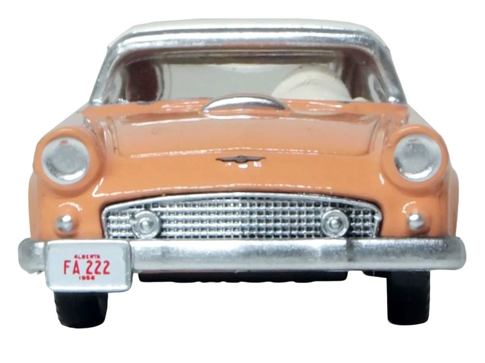 1956 Ford Thunderbird Buckskin Tan with Cream Top 1/87 (HO) Scale Diecast Model Car by Oxford Diecast view 4