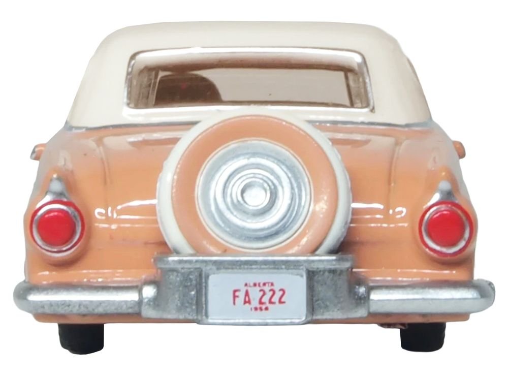 1956 Ford Thunderbird Buckskin Tan with Cream Top 1/87 (HO) Scale Diecast Model Car by Oxford Diecast view 5