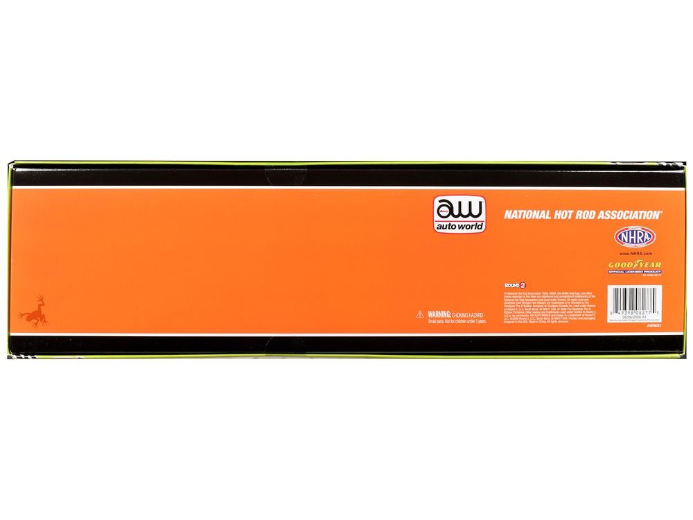 NHRA TFD (Top Fuel Dragster) #TF3 Justin Ashley "SCAG Power Equipment" Orange Tiger Livery (2026) 1/24 Diecast Model Car by Auto World view 2