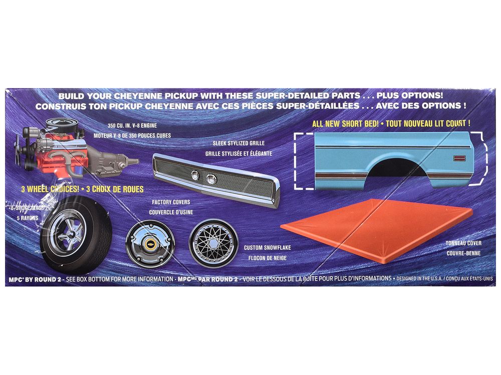 Skill 2 Model Kit 1972 Chevrolet C10 Shortbed Pickup Truck 1/25 Scale Model by MPC view 3