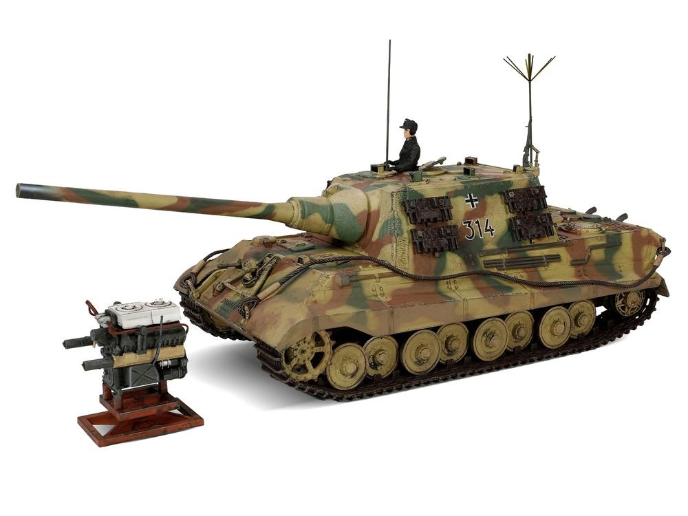 German Sd.Kfz.186 Panzerjager Tiger Ausf. B Tank "JagdTiger (Porsche suspension) 3.Kompanie / schwere Panzerjager Abteilung 653 No.314" (1945) German Army "Armored Fighting Vehicle" Series 1/32 Diecast Model by Forces of Valor view 2