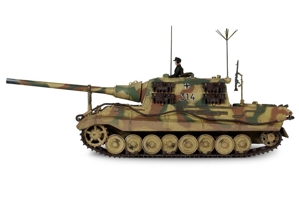 German Sd.Kfz.186 Panzerjager Tiger Ausf. B Tank "JagdTiger (Porsche suspension) 3.Kompanie / schwere Panzerjager Abteilung 653 No.314" (1945) German Army "Armored Fighting Vehicle" Series 1/32 Diecast Model by Forces of Valor view 3