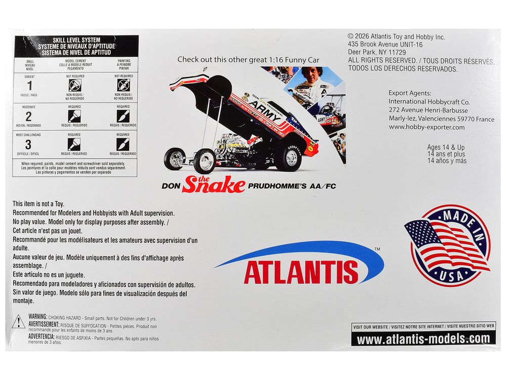 Skill 3 Model Kit Rich Guasco's "Pure Hell" Funny Car 1/16 Scale Model by Atlantis view 4