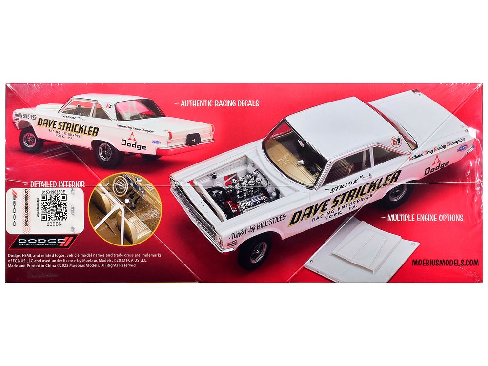 Skill 3 Model Kit Dave Strickler's 1965 Dodge AWB Funny Car 1/25 Scale Model by Moebius view 3