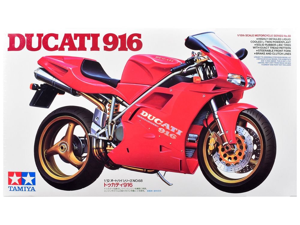 Model Kit Ducati 916 Motorcycle 1/12 Scale Model by Tamiya